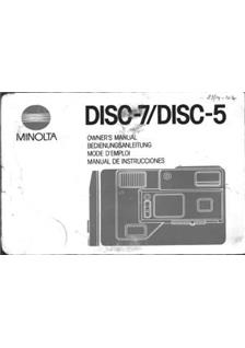 Minolta Disc 7 manual. Camera Instructions.